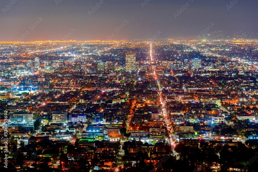 Los Angeles lights at night