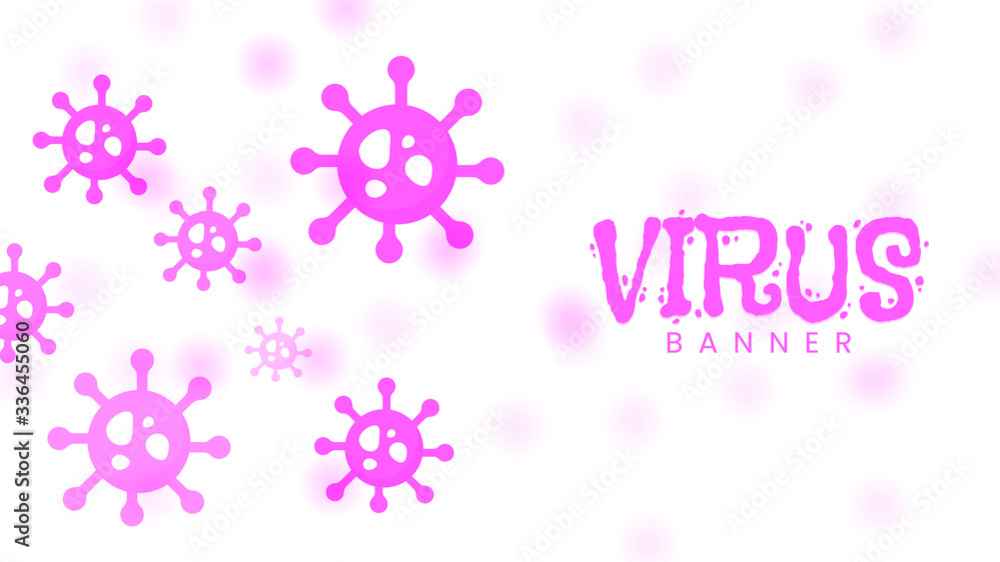 Virus vector banner design template