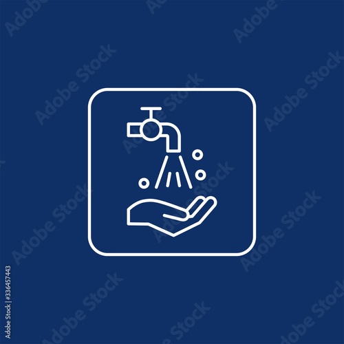 Hand wash flat vector icon. Clean hands flat vector icon 
