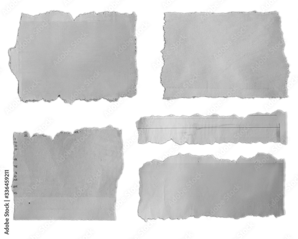 Fototapeta premium Torn pieces of paper