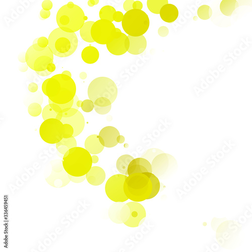 Bubbles Circle Dots Unique Yellow Bright Vector Background