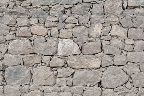 Wall texture with stonework of gray color. Concept background, texture, architecture.