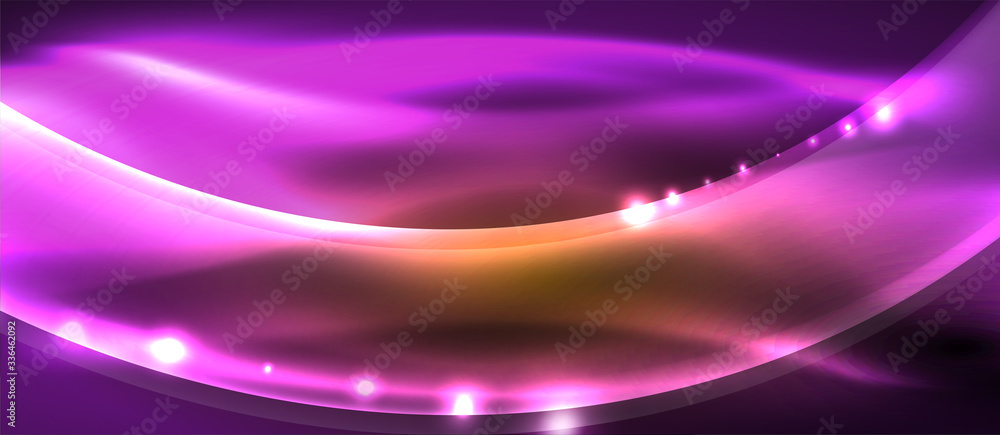 Abstract background. Shiny design neon waves with light effects, techno trendy design. Vector Illustration For Wallpaper, Banner, Background, Card, Book Illustration, landing page Abstract background. Shiny design neon waves with light effects, techno trendy design. Vector Illustration For Wallpaper, Banner, Background, Card, Book Illustration, landing page