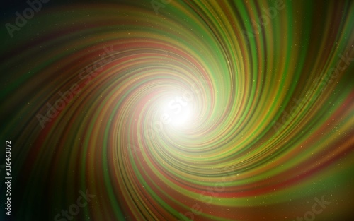 Dark Green, Yellow vector texture with milky way stars. Space stars on blurred abstract background with gradient. Pattern for astronomy websites.