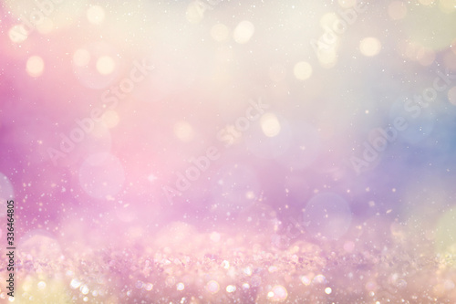 Christmas and New Year holidays background, glitter vintage lights background. defocused.