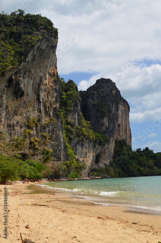 Tonsai perfect place for rock climbing at the south of Thailand