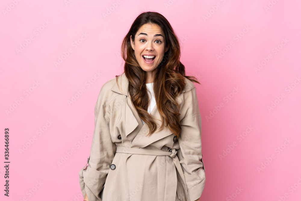 Woman over isolated background with surprise facial expression Woman over isolated background with surprise facial expression