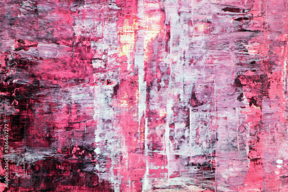 abstract pink purple textured acrylic painting