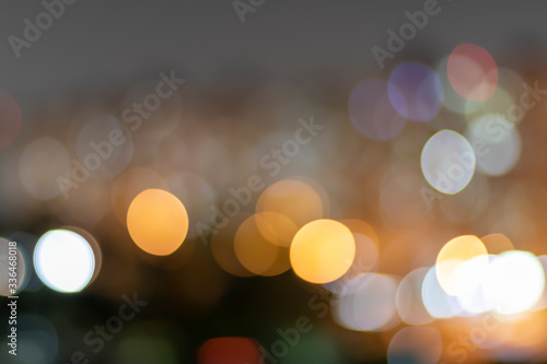 Background blur: bokeh light in city night lights, blur, blurred background To see the light outside the focus bokeh lights © Sea Studio