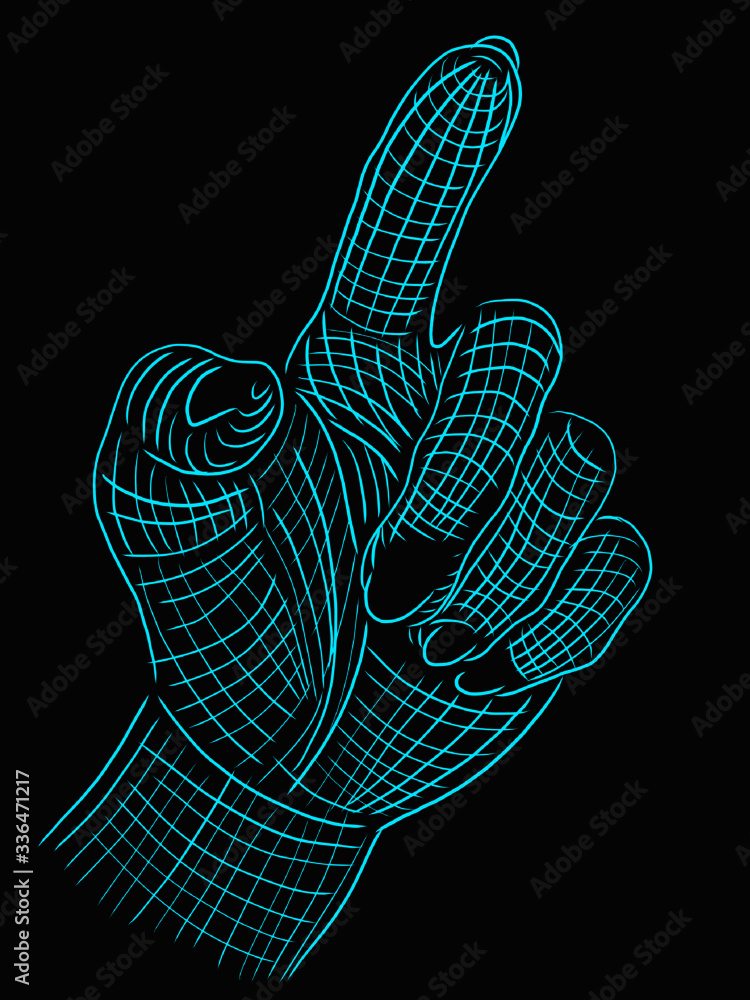 Hand point finger Hand point finger