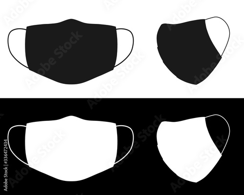 Vector flat medical face mask
