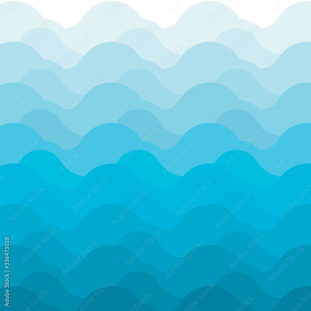 Abstract waves blue gradient pattern.