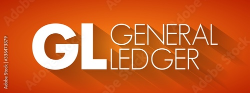 GL - General Ledger acronym, business concept background