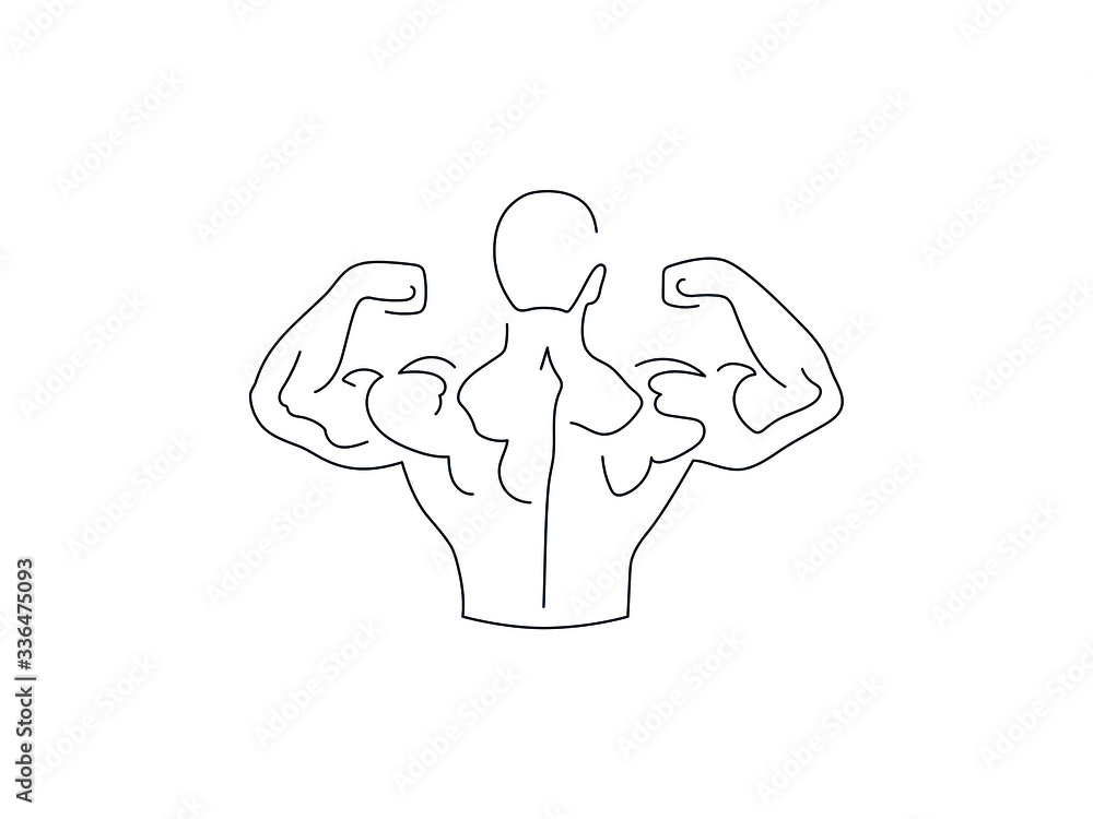 Bodybuilding isolated line drawing, vector illustration design. Sport collection. Bodybuilding isolated line drawing, vector illustration design. Sport collection.