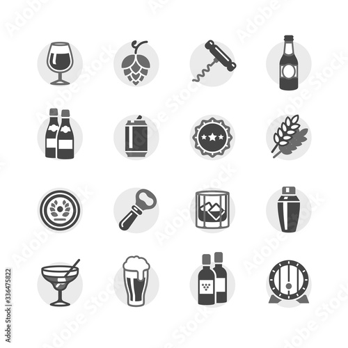 Pub and drink Icons set