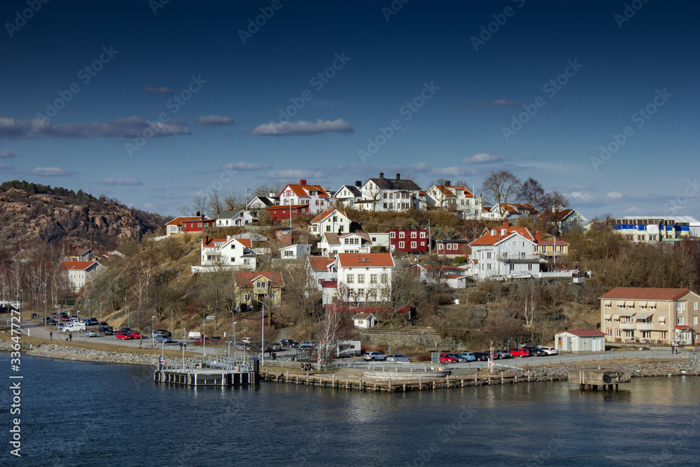 Coast of Sweden with clear skies in spring