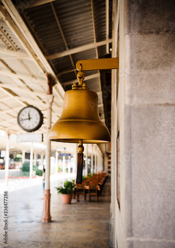 bell outside the orient express station, Istanbul, Turkey photo