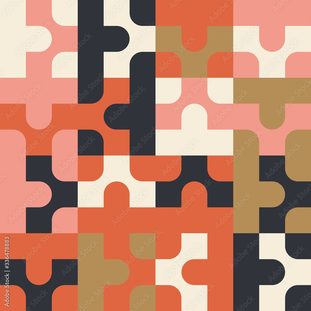 Mid-Century Abstract Vector Pattern Design Mid-Century Abstract Vector Pattern Design