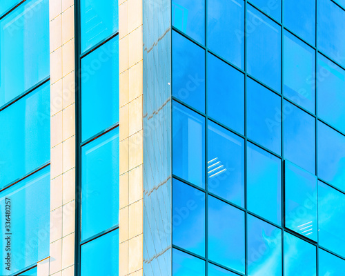 Glass windows as detail of modern architecture