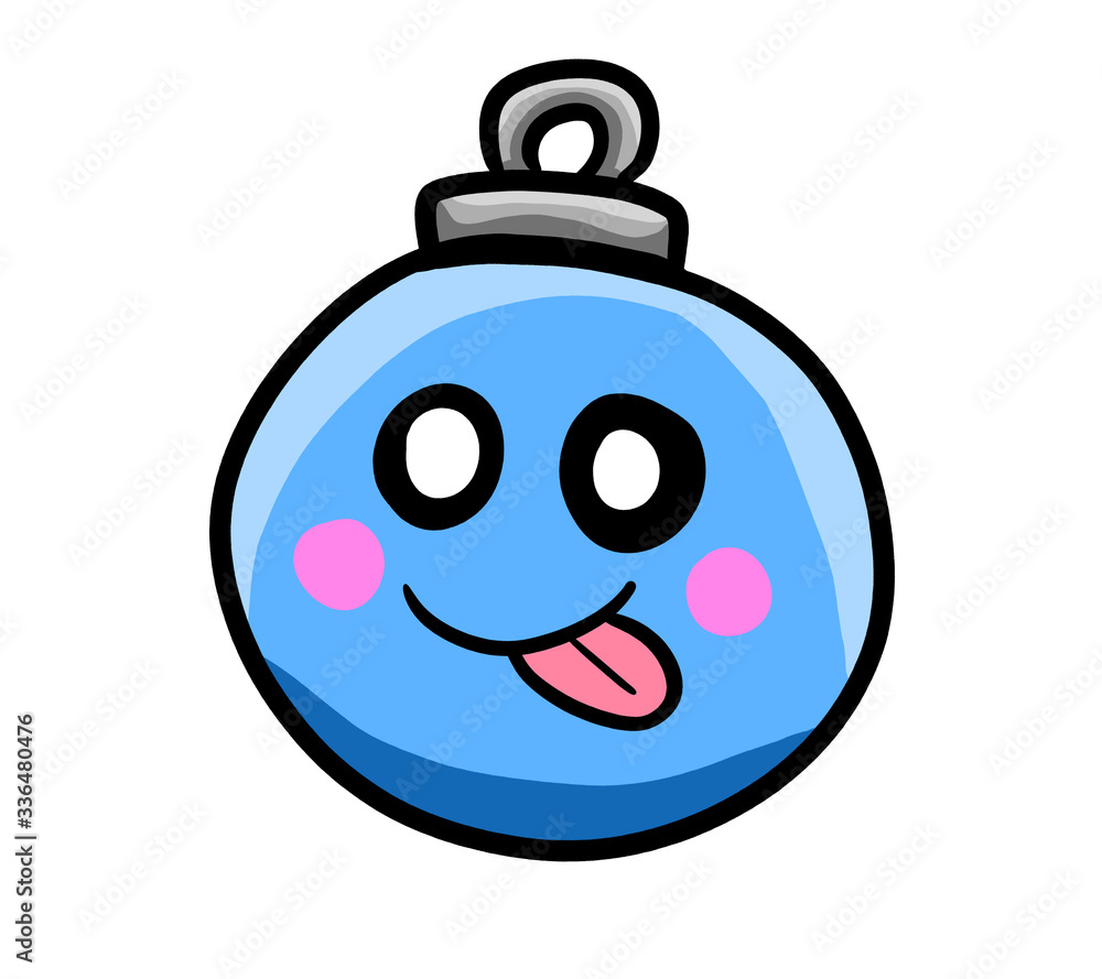 Cartoon Stylized Silly Christmas Bulb Cartoon Stylized Silly Christmas Bulb