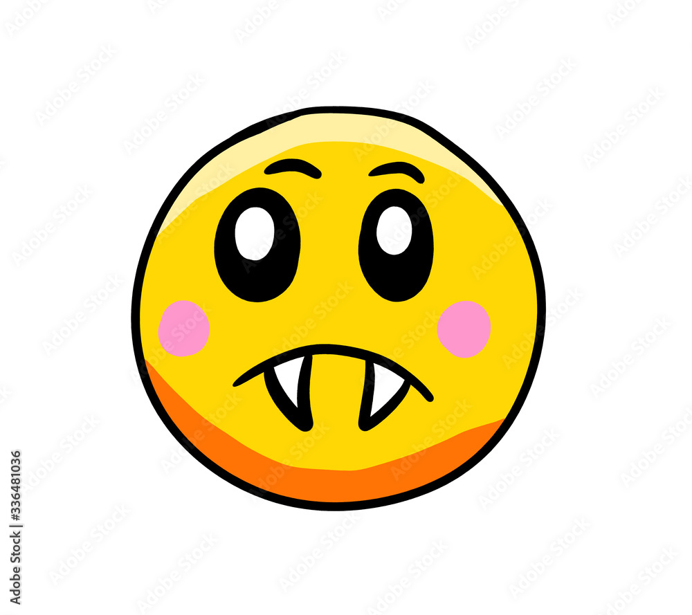 Fototapeta premium Cartoon Stylized Monster Emoticon