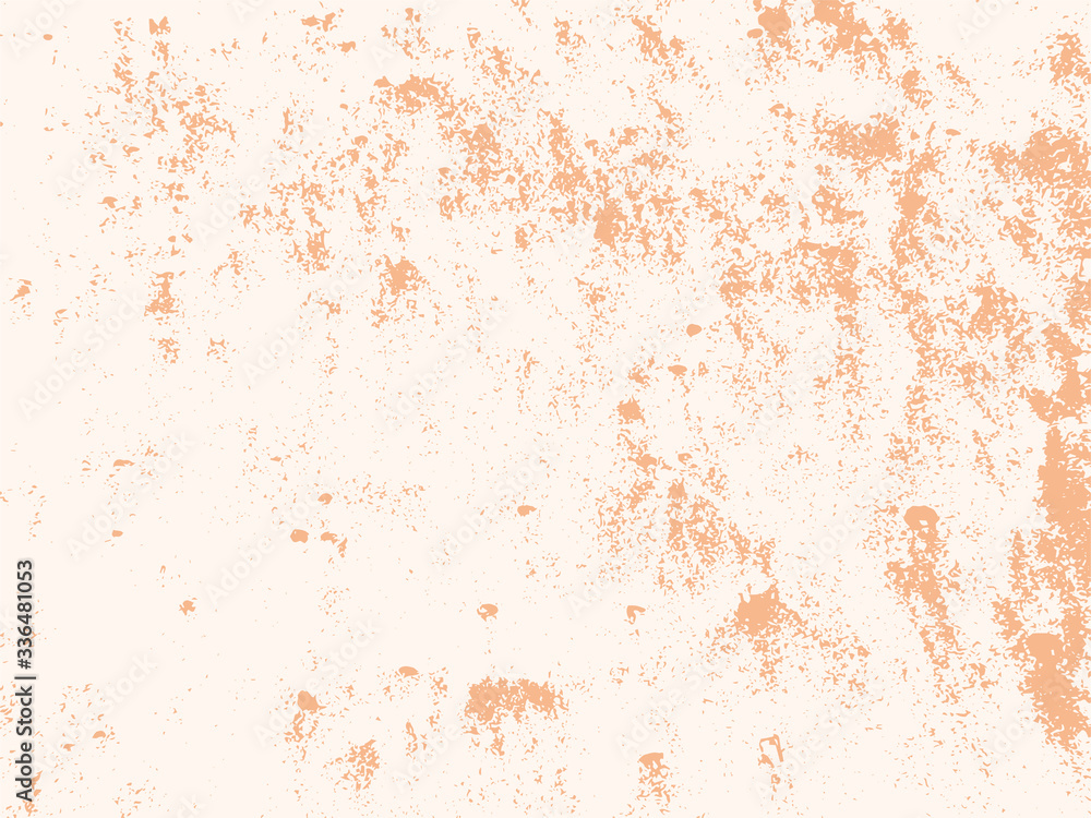 Vector sandy grunge background texture. Beach pattern overlay in soft orange brown tones.