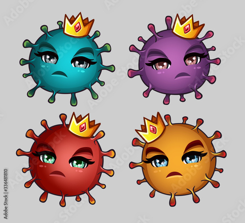 Coronavirus with crown