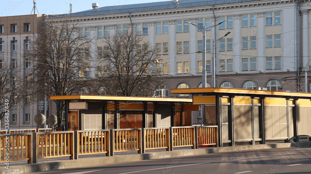 tramway station at european street