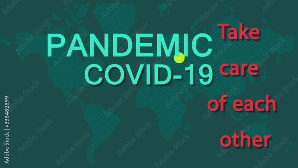 Coronavirus. take care of yourself and others. animation. full hd Coronavirus. take care of yourself and others. animation. full hd