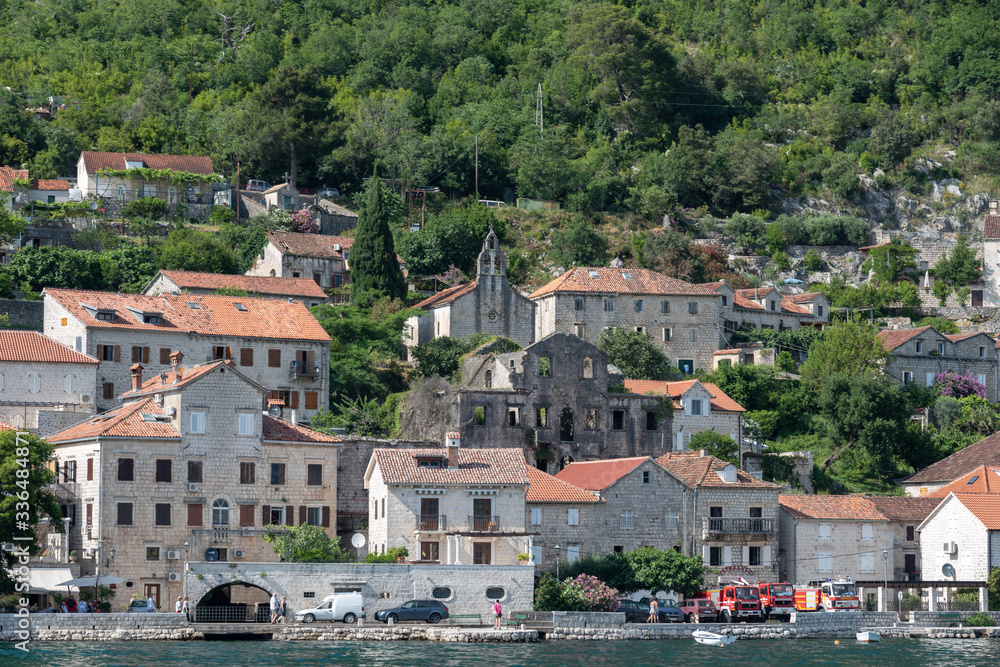 Obraz premium Perast, a town in the Bay of Kotor.