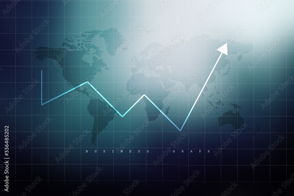 2d rendering Stock market online business concept. business Graph 2d rendering Stock market online business concept. business Graph