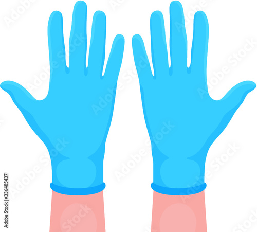 rubber gloves isolated on white