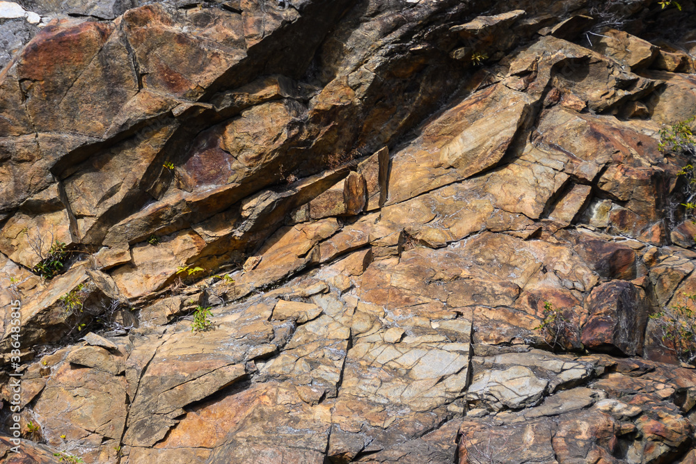 Nature Abstract: Pattern Created by Cracks and Crevices in a Solid Rock Wall Nature Abstract: Pattern Created by Cracks and Crevices in a Solid Rock Wall