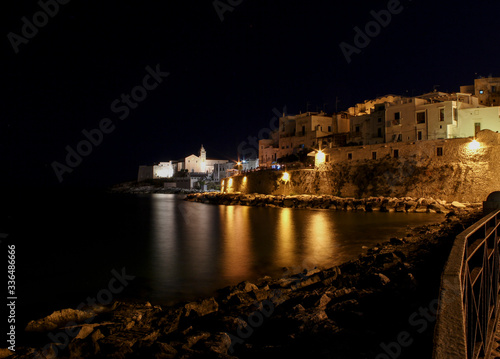 night view of the city of gargano