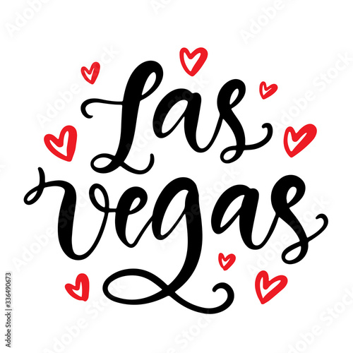 Photography Las Vegas calligraphy. Modern city hand written brush lettering