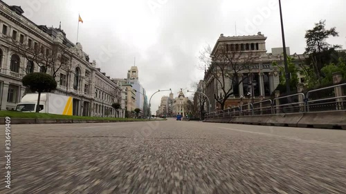 City tour by car in Madrid, Spain