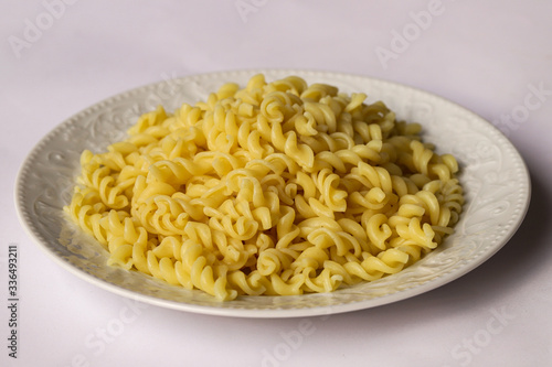 Turkish pasta in a white plate.