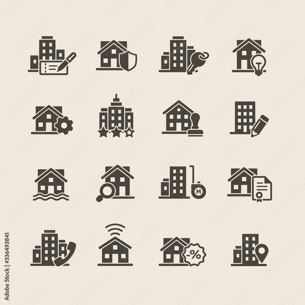 real estate vector icon set real estate vector icon set