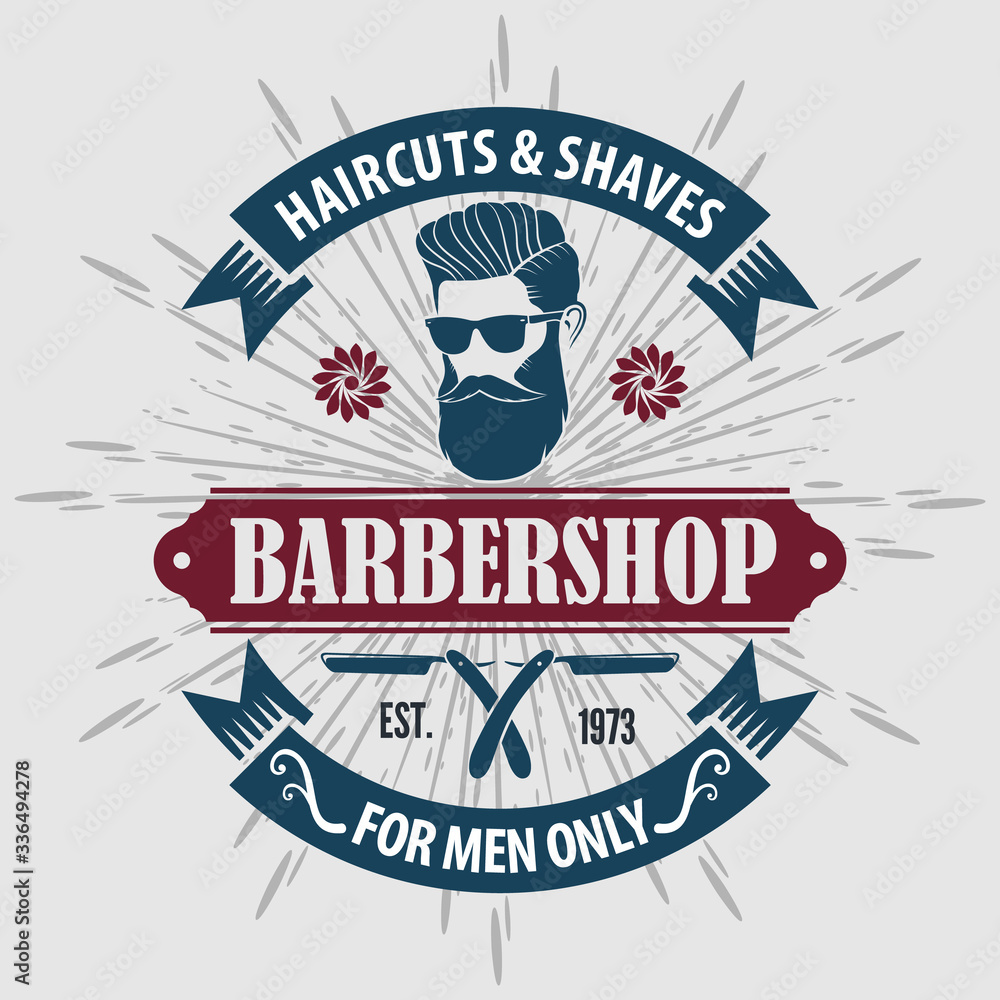 Barbershop poster or banner design template. Vector illustration Barbershop poster or banner design template. Vector illustration