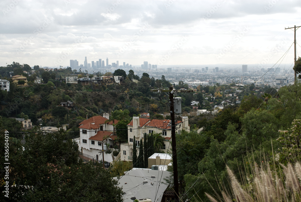 Downtown Los Angeles as seen from the Hollywood Hills.