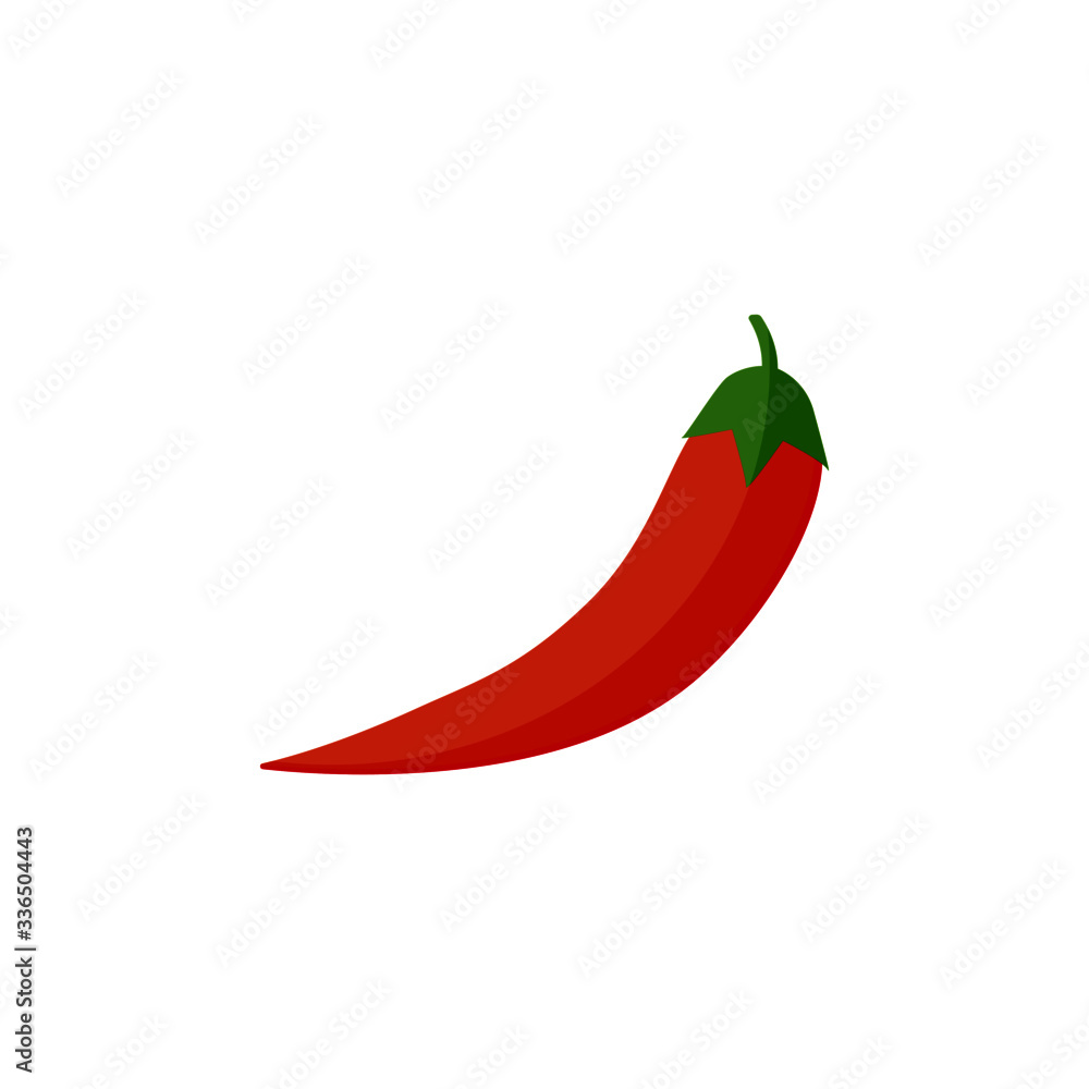 This is a chili paper isolated on white background. Vector illustration. This is a chili paper isolated on white background. Vector illustration.