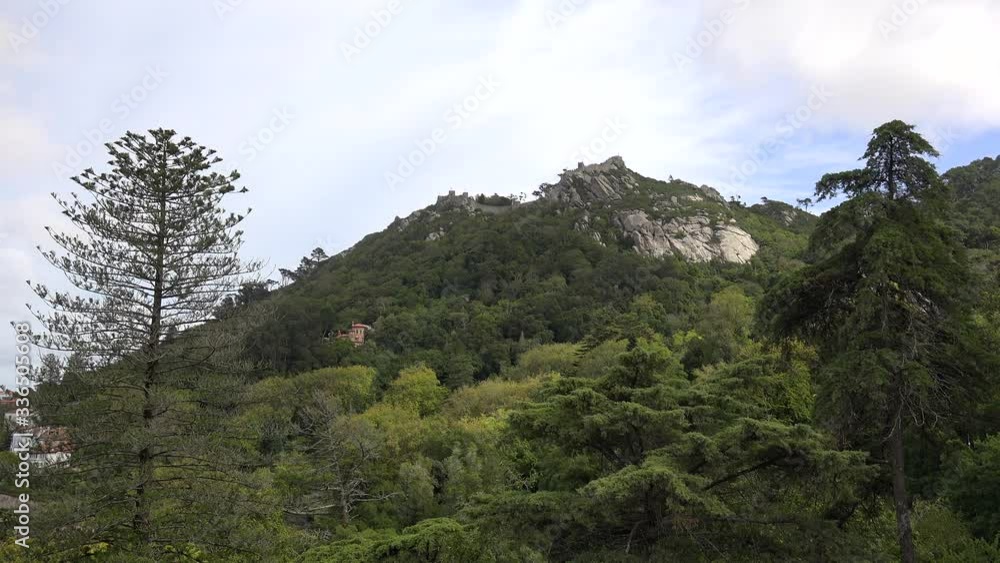 Sintra-Cascais Natural Park with the Castle of the Moors on the top. Portugal Sintra-Cascais Natural Park with the Castle of the Moors on the top. Portugal