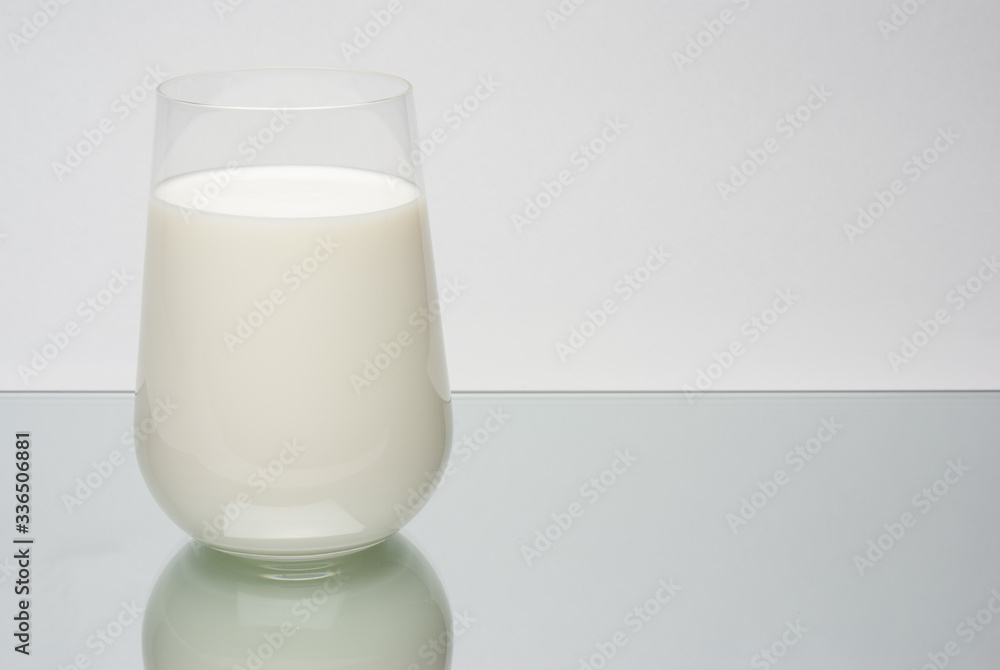 milk kefir cream in the glass milk kefir cream in the glass