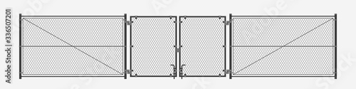 chain link fence on white