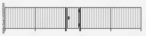 Fotografie, Tablou modern vertical bar metal fence