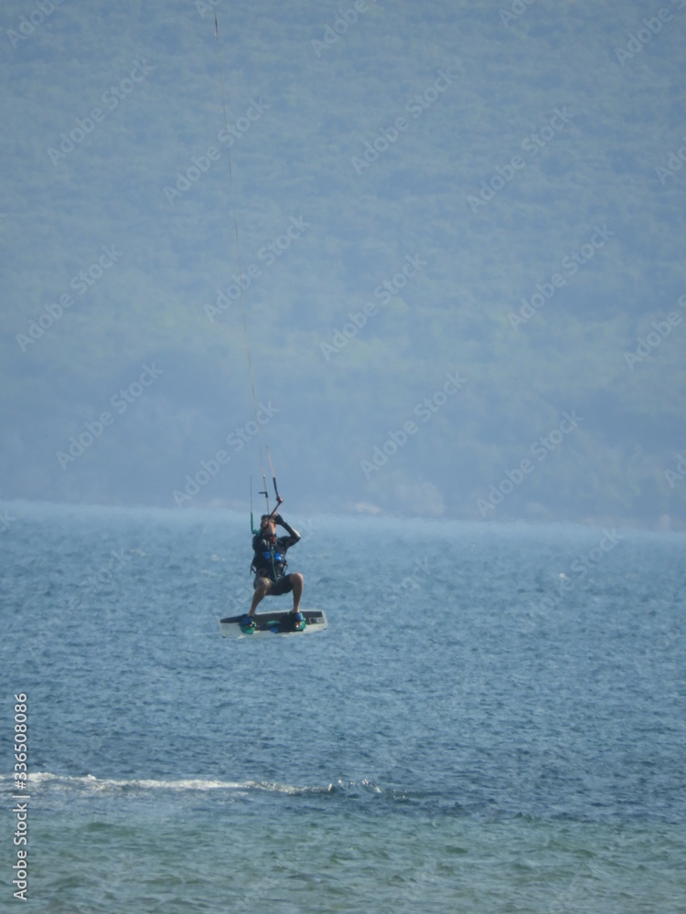 windsurfer in the air