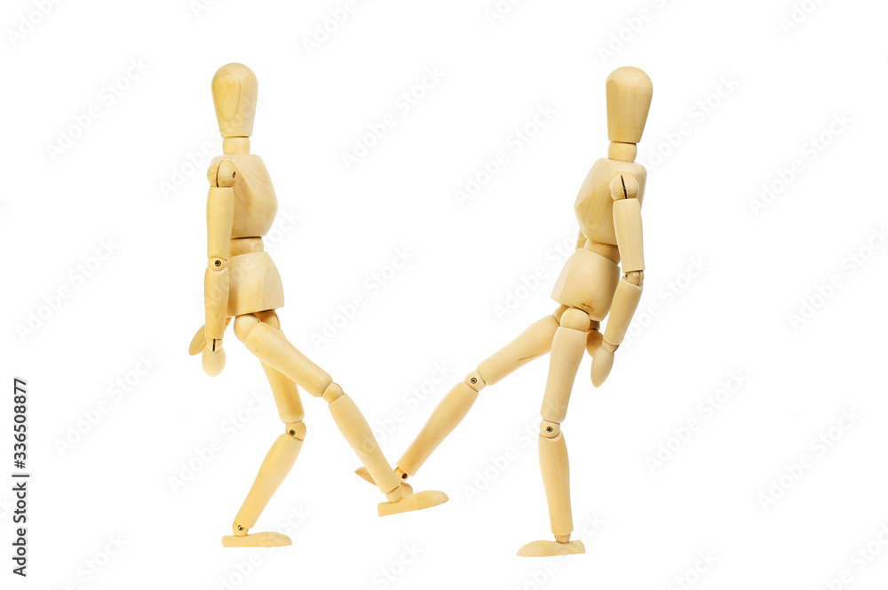 Two artists mannikins footshake Two artists mannikins footshake