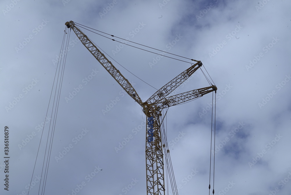 Crane on the sky