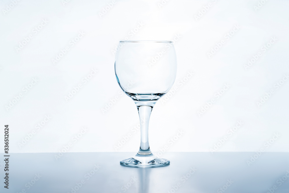 Empty wine glass on white background Empty wine glass on white background