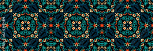 Bandana print. Women's shawl with floral pattern. Mediterranean wallpaper. Portuguese tile azulejo. Turkish ornament. Spanish porcelain. Ceramic dishes. 